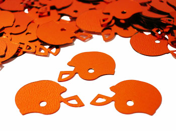 Orange Football Helmet Confetti by the Pound or Packet
